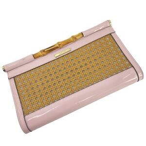 Anne Klein Baby Pink Convertible Crossbody Clutch Bag Purse Women’s Preowned